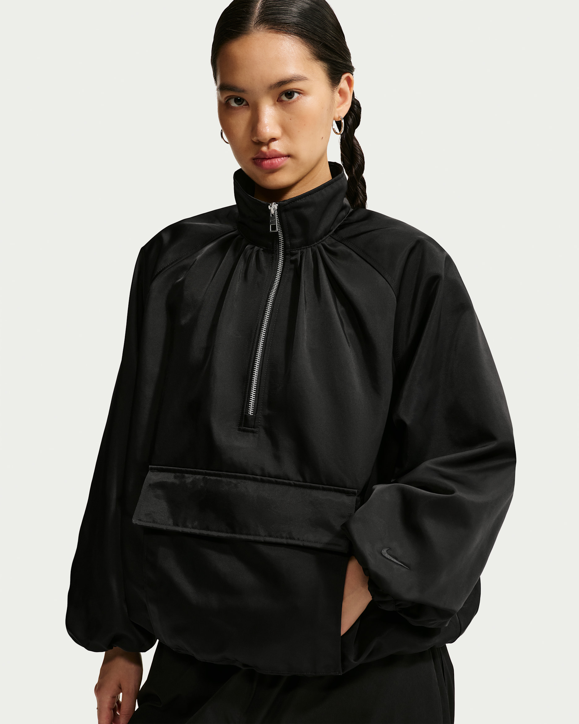 Nike Sportswear Women's Satin 1/4-Zip Anorak. Nike ID